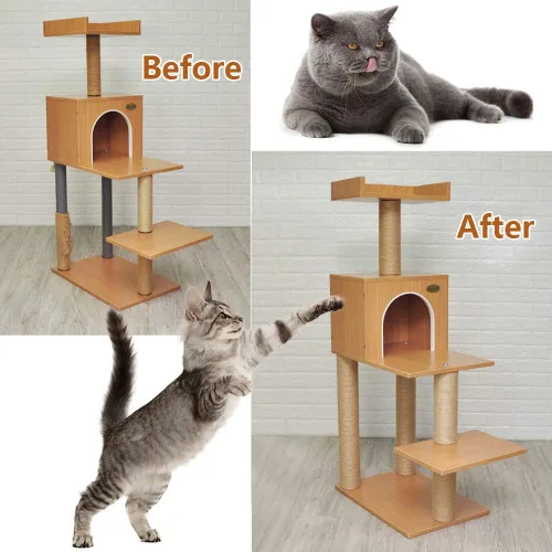 Miniatura 5 de Cuerda de sisal de 0.236 in para rascador de gatos, reparación y reemplazo del poste rascador de gatos, muebles rascadores de bricolaje – árbol
