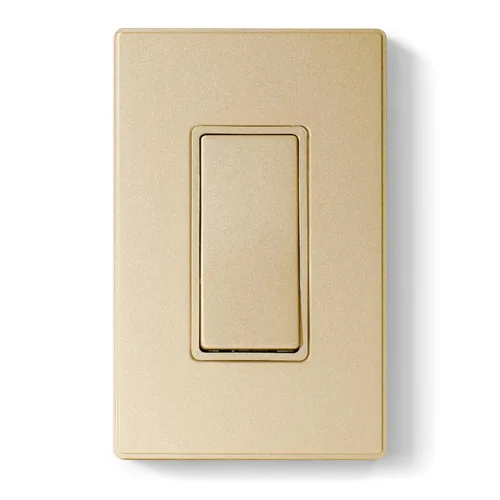 Miniatura 8 de ELEGRP Interruptor de luz decorativo de un solo polo con placa sin tornillos, 15 A 120-277 V, reemplazo del interruptor basculante de paleta