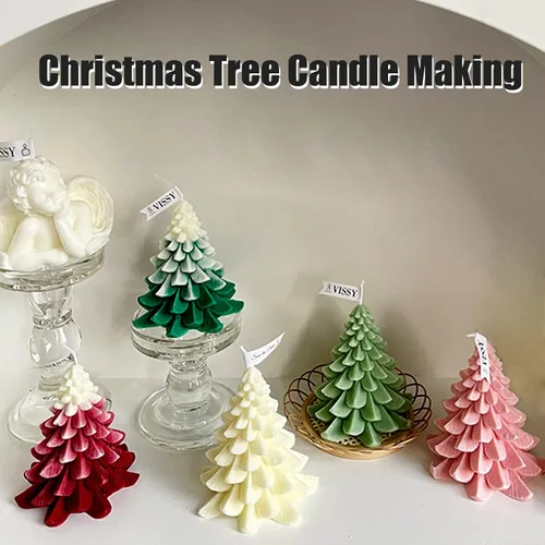 Miniatura 3 de Moldes de silicona para velas de árbol de Navidad, molde de silicona de pino de Navidad 3D para fundición de resina epoxi, velas de aromaterapia, 05