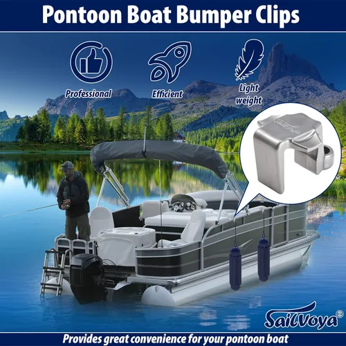 Miniatura 2 de Clips para parachoques de barco, pinzas para guardabarros de barco pontón para acoplamiento, perchas/ajustadores/clips para guardabarros de pontón