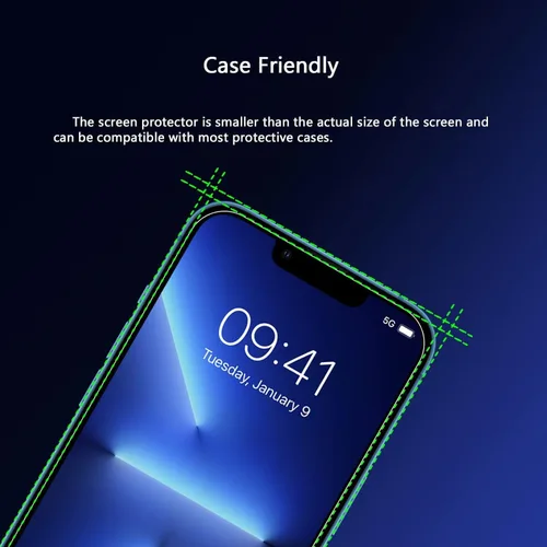 Miniatura 7 de Protector de pantalla de luz azul para iPhone 12 Pro Max (2020-6.7 pulgadas), protección ocular HD transparente con bloqueo de luz azul, vidrio