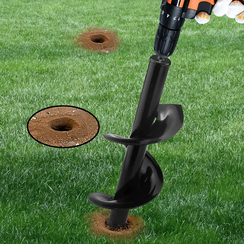 Miniatura 7 de 3 macetas de taladro de jardín, 1.6 x 9 + 2 x 16.5 + 3.2 x 11.8 pulgadas > Ruooson espiral para plantar bulbos de flores, excavadora rápida