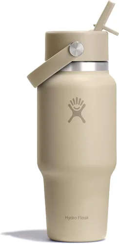 Miniatura 58 de Hydro Flask Botella de agua de viaje – Acero inoxidable aislado – Tapa ancha con pitillo, antiderrames, a prueba de fugas en 24 oz Trillium Pink