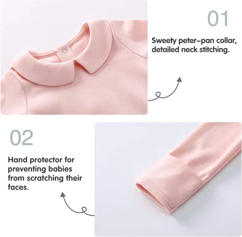 Miniatura 4 de pureborn Baby Boys Girls Bodysuits Super Soft Cotton Romper 0-24 Months