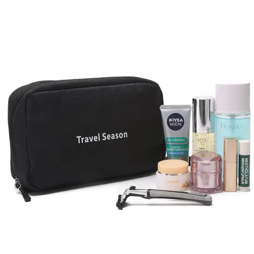 Miniatura 2 de Neceser colgante de lona Estuche de viaje compacto Organizador de cosméticos Kit de higiene de cuidado personal Bolsa de accesorios de baño