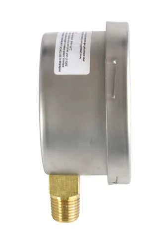 Miniatura 4 de Diafragma baja presión cápsula manómetro, 2-1/2" dial, 0-8 oz/0-15in H2O Rango, 1/4" NPT montaje inferior, caja de acero inoxidable, latón internos