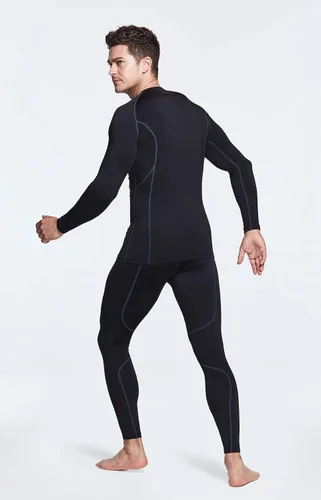 Miniatura 6 de TSLA Paquete de 1 o 2 camisetas térmicas de compresión de manga larga para hombre, camiseta de capa base atlética, camiseta de invierno para correr
