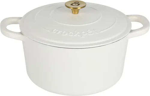 Miniatura 23 de Crock-Pot Artisan - Cacerola redonda esmaltada de hierro fundido estilo horno holandés, 3 cuartos de galón, verde pistacho