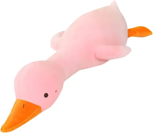 KEWO Juguete de peluche de pato de felpa suave, lindo animal de peluche gigante de ganso de felpa de pato, almohada suave para abrazar para ropa de