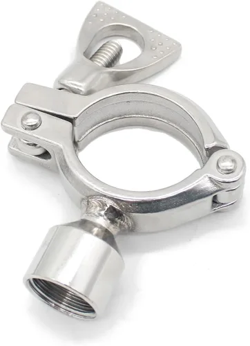 RAHBI 0.748 in-4.016 in SS 304 abrazadera de tubo de acero inoxidable Soporte de tubo Soporte de tubo con BSP 1/2 "0.5 pulgadas rosca hembra pausada