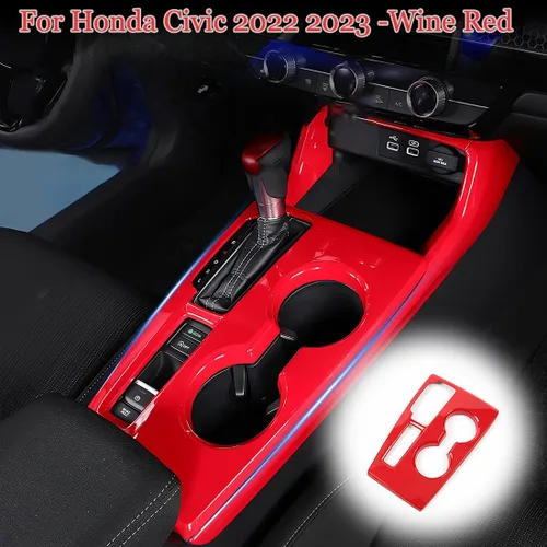 Miniatura 2 de MUXEE Marco de Consola Central Civic de 11ª Generación Cubierta de Panel de Cambio de Marchas Trim para Honda Civic 2022 2023 2024 2025 2026 - ABS