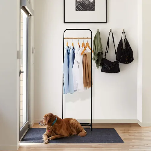 Miniatura 5 de JEFEE Perchero para colgar ropa, perchero simple para exhibición de almacenamiento de ropa, perchero de metal resistente, percheros de pie