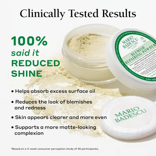 Miniatura 4 de Mario Badescu Polvo facial reparador de manchas curativas especiales para pieles grasas y problemáticas, reduce el brillo de la zona T