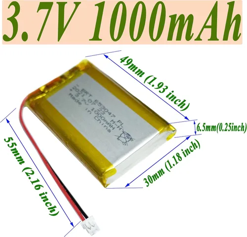Miniatura 3 de BrightTea 1000mAh 3.7V batería de polímero de iones de litio batería recargable Li-Po
