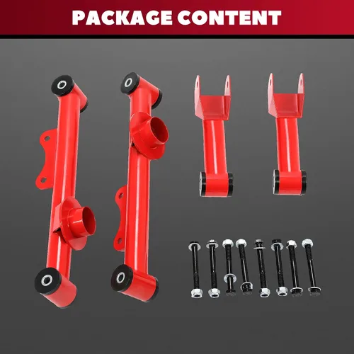 Miniatura 6 de HECASA Kit de suspensión de brazo de control tubular trasero compatible con Ford Mustang Mercury Capri Cobra 1979-2004 superior inferior 4 piezas