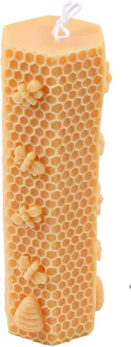 Grainrain Moldes de Vela 3D de Abeja Panal de Miel Molde de Jabón de Silicona Molde de Cera para Hacer Velas (SXY034)
