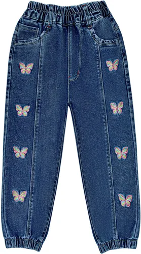 Miniatura 3 de Peacolate 18M-7T - Conjunto de ropa de pantalones para niñas grandes, 2 piezas, parte superior de algodón y jeans