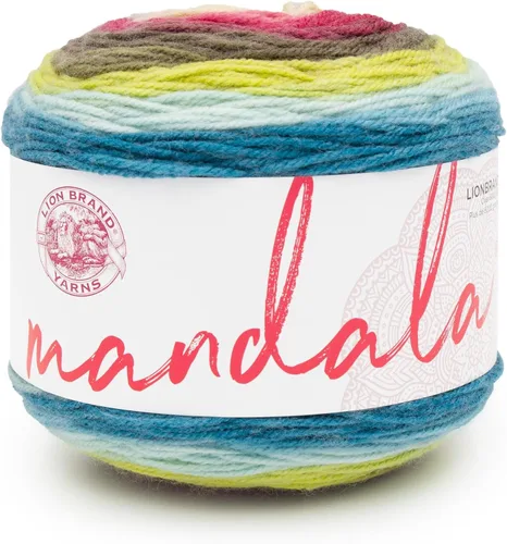 Miniatura 65 de Lion Brand Yarn Mandala - Hilo multicolor para ganchillo,tejido y manualidades, color Liger, 1770 pies, paquete de 1 unidad