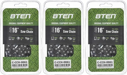 Miniatura 201 de 8TEN Cadena de motosierra semi cincel de 6 pulgadas .050 1/4 42 DL para Worx WG320 Black & Decker LLP120 (paquete de 3)