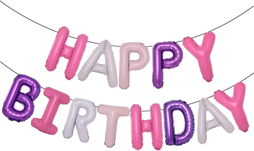 Miniatura 7 de Accevo Cartel de globos negros con letras Happy Birthday, 16 pulgadas, papel de aluminio, letras 3D, feliz cumpleaños para niños, adultos, unisex