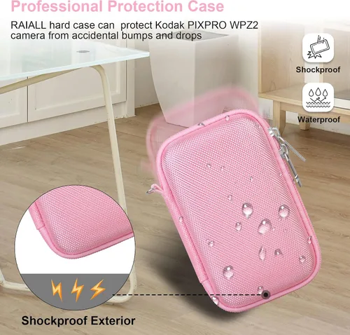 Miniatura 6 de RAIALL Kodak PIXPRO WPZ2 - Funda para cámara digital Kodak PIXPRO WPZ2, resistente al agua, a prueba de golpes, a prueba de polvo, bolsa de viaje