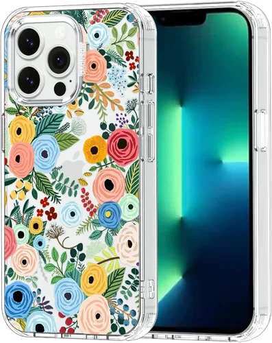 MOSNOVO Funda para iPhone 13 Pro, [Buffertech protección contra caídas de grado militar de 6.6 pies] [Tecnología antidespegado] Diseño de funda de