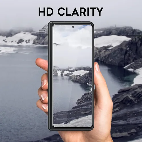 Miniatura 5 de Orzero Paquete de 2 protectores de pantalla de vidrio templado compatibles con Samsung Galaxy Z Fold 3 5G (no para Z Flip 3 5G), versión más pequeña