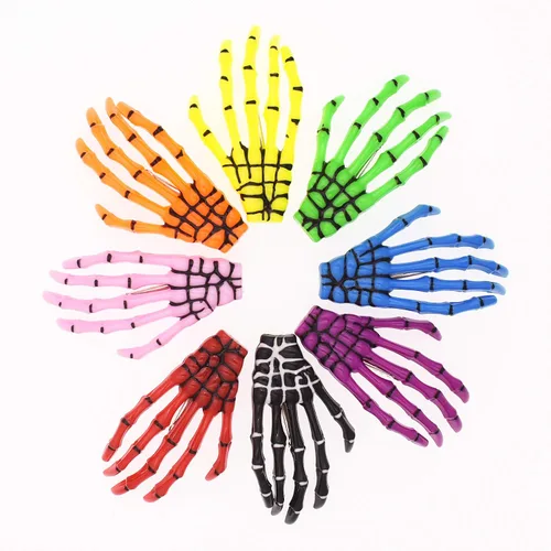 Miniatura 9 de 8 pinzas para el cabello con forma de hueso de mano de color mixto, pinzas para el cabello con forma de hueso de 3 pulgadas de largo, accesorios