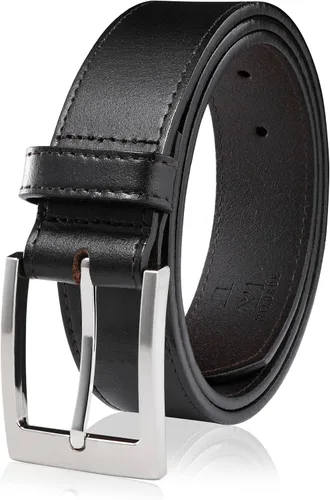 Miniatura 21 de MILORDE Cinturón de vestir de cuero genuino para hombre, hecho a mano, 100% cuero de vaca, diseños clásicos y modernos para trabajo, negocios y uso