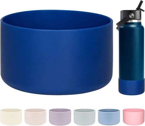 Miniatura 39 de HEYSKAY Bota protectora de silicona para botella de agua Hydro Flask, botella de agua de boca ancha, protector inferior de silicona antideslizante