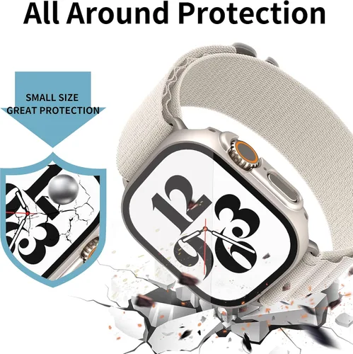 Miniatura 3 de Funda rígida de policarbonato compatible con Apple Watch Series 8 Pro de 1.732 pulgadas, cubierta protectora completa con protector de pantalla