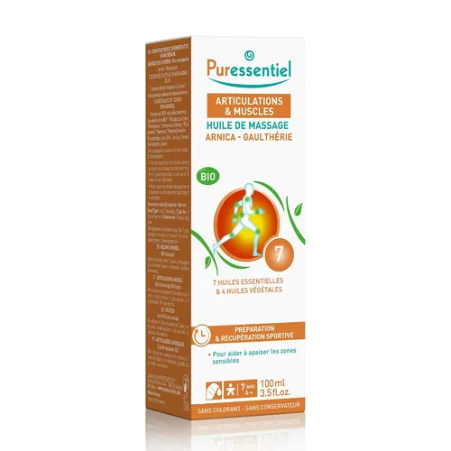 Miniatura 6 de Puressentiel Aceite de masaje orgánico relajante muscular con árnica y gaulteria – Aceite de aromaterapia para tensión muscular – Sin alcohol, a