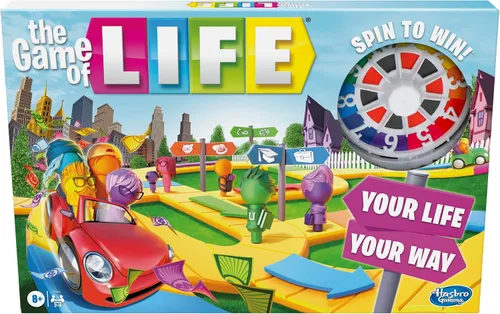 Juego de mesa The Game of Life, juegos familiares para niños de 8 años en adelante, las clavijas vienen en 6 colores, juegos de mesa familiares para