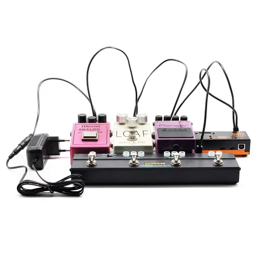 Miniatura 4 de SONICAKE Cable de cadena margarita de 5 vías de 9 V CC, enchufe de ángulo recto, cable de alimentación de cadena margarita para pedal de efectos