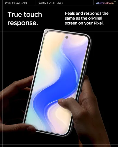 Miniatura 7 de Spigen AluminaCore - Protector de pantalla de vidrio templado [Glas.tR EZ Fit Pro] diseñado para Pixel 10 Pro Fold [2 Pack] Dureza 9H+, durabilidad