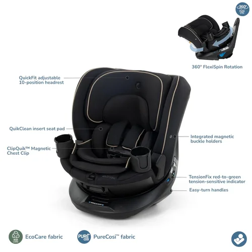 Miniatura 15 de Maxi-COSI Andi 360 Asiento de Auto Convertible Todo en Uno Giratorio para Bebé, Orientado hacia Atrás, Orientado hacia Adelante para Bebés y Niños