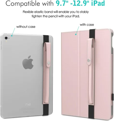 Miniatura 5 de MoKo Soporte para lápiz para Apple Pencil Pro, Apple Pencil de 1ª/2ª generación, iPencil (USB-C), Funda de cuero PU para lápiz de iPad con hebilla