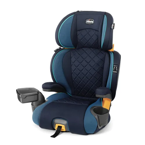 Chicco KidFit Zip Plus Asiento Elevador para Auto 2 en 1 con Posicionamiento de Cinturón, Asiento Elevador sin Respaldo y con Respaldo Alto, para