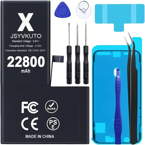 Miniatura 9 de Batería de repuesto de 22800mAh [actualizada] para iPhone 11, nueva batería de repuesto de 0 ciclos de mayor capacidad para iPhone 11 con kit