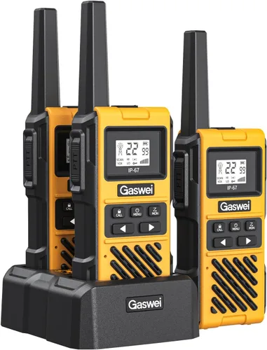 Miniatura 10 de Gaswei G1pro IP67 Walkie Talkies impermeables FRS para adultos de largo alcance, recargables con vibración, radios bidireccionales de emergencia