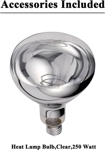 Miniatura 6 de Lámpara colgante de calor para alimentos, calentador infrarrojo, luz de calefacción para freír 250 W con cable retráctil (diámetro 11.4 in cobre))