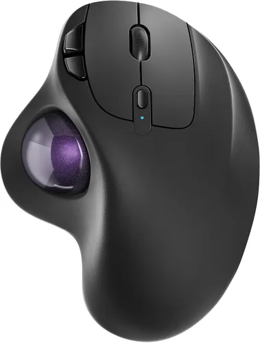 Miniatura 11 de Nulea Ratón Trackball Inalámbrico M501, Ergonómico Recargable, Control Fácil con el Pulgar, Seguimiento Preciso y Suave, Conexión de 3 Dispositivos