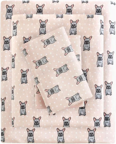 True North by Sleep Philosophy - Sábana de franela acogedora y cálida 100% algodón - Estampado novedoso de animales y estrellas, lindo, ultrasuave,