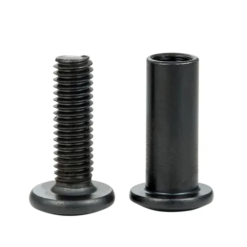 Miniatura 7 de 25 tornillos hexagonales negros y tuercas de barril M6x20mm para muebles, tornillos hexagonales negros y tuercas de barril, tornillos de fijación