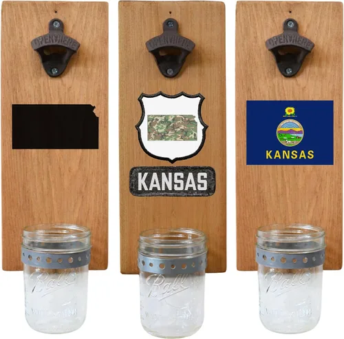 Miniatura 19 de Abrebotellas de cerveza de Massachusetts – Abridor de botellas hecho a mano montado en la pared con tapa – Regalo de cerveza para él o ella