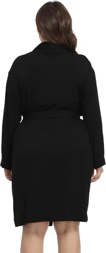 Miniatura 4 de Bata de baño de maternidad de punto modal para mujer, talla grande, suave y ligera, para dormir