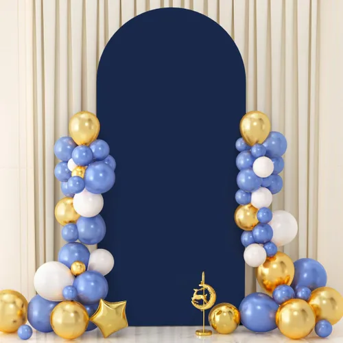 Miniatura 18 de Cubierta de arco de 6 x 2.6 pies, cubierta de elastano para arco de boda, cubierta de telón de fondo de arco de boda, cubierta de fondo de arco