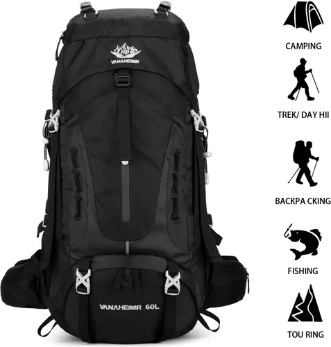 Miniatura 2 de Esup - Mochila de senderismo de 50 l para hombre, mochila de camping con cubierta de lluvia 45l+5l, mochila ligera para senderismo, mochila de viaje