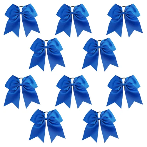 Miniatura 28 de Kenz Laurenz Lazos grandes para el pelo de 7 pulgadas, accesorios clásicos grandes para adolescentes, mujeres y niñas, animadoras de sóftbol