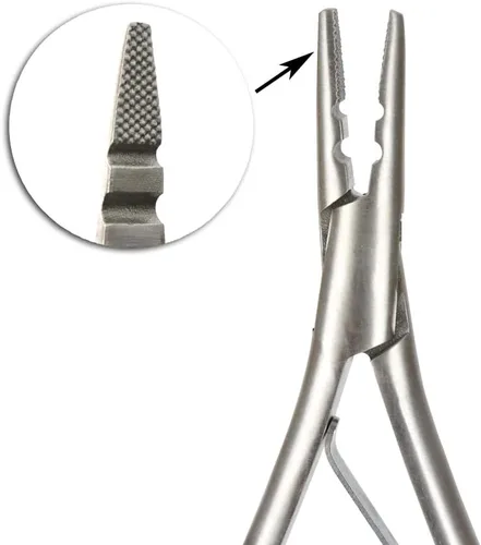 Miniatura 3 de 1 pieza de extensiones de cabello de acero inoxidable y alicates de extracción con 2 agujeros, herramienta de extensión de cabello para micro